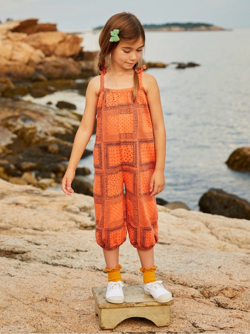 Misha and Puff Melon Patchwork Bandana Bucket Overalls
